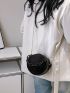 Mini Geometric Embossed Chain Circle Bag