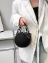Mini Geometric Embossed Chain Circle Bag