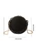Mini Geometric Embossed Chain Circle Bag