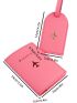 Metallic Airplane Pattern Passport Case With Luggage Tag