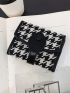 Houndstooth Pattern Small Wallet