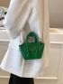 Mini Letter Embossed Chain Square Bag