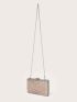 Mini Rhinestone Decor Chain Box Bag