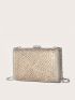 Mini Rhinestone Decor Chain Box Bag