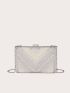 Mini Rhinestone Decor Chain Box Bag