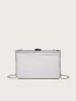 Mini Rhinestone Decor Chain Box Bag