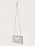 Mini Rhinestone Decor Chain Box Bag