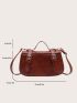 Minimalist Buckle Decor Square Bag