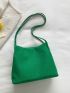 Minimalist Ruched Detail Hobo Bag