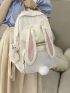 Rabbit Ear & Pom Pom Decor Backpack