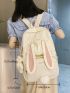 Rabbit Ear & Pom Pom Decor Backpack