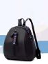 Letter Graphic Classic Backpack Casual Small Bookbag With Adjustable Strap For Work & Travel