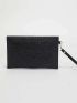 Sequin Metal Decor Flap Envelope Bag
