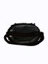 Braid Detail Crossbody Bag, Large Capacity Shoulder Bag, Women's Stylish Multi Zipper Purse