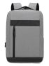 Men Two Tone Charging Port Design Laptop Backpack