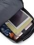 Men Two Tone Charging Port Design Laptop Backpack