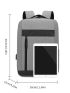 Men Two Tone Charging Port Design Laptop Backpack