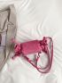 Neon Pink Drawstring Detail Novelty Bag