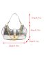 Crocodile Embossed Chain Decor Hobo Bag