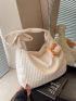 Minimalist Hobo Bag With Bag Charm