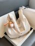 Minimalist Hobo Bag With Bag Charm
