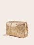 Mini Allover Sequin Decor Chain Crossbody Bag