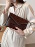 Crocodile Embossed Envelope Bag