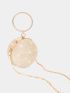 Mini Rhinestone Decor Circle Bag