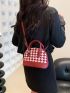 Houndstooth Pattern Dome Bag