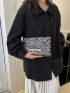Zebra Striped Pattern Envelope Bag