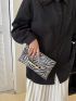 Zebra Striped Pattern Envelope Bag