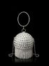 Mini Rhinestone & Bead Decor Circle Bag