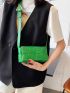 Geometric Decor Flap Square Bag