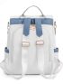 Two Tone Zip Front Classic Backpack