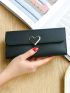 Metal Decor Long Wallet