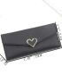 Metal Decor Long Wallet