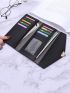 Metal Decor Long Wallet