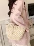 Minimalist Bow Decor Straw Bag
