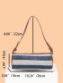 Colorblock Straw Bag