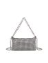 Mini Rhinestone Decor Chain Square Bag