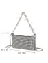 Mini Rhinestone Decor Chain Square Bag