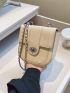 Mini Twist Lock Flap Chain Saddle Bag