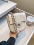 Mini Twist Lock Flap Chain Saddle Bag