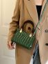 Mini Crocodile Embossed Square Bag