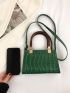 Mini Crocodile Embossed Square Bag