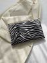 Zebra Striped Pattern Envelope Bag