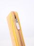 Crocodile Embossed Neon Yellow Long Wallet