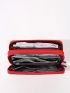 Crocodile Embossed Neon Red Long Wallet