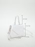 Mini Square Bag Crocodile Embossed Top Handle
