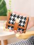 Houndstooth Pattern Small Wallet